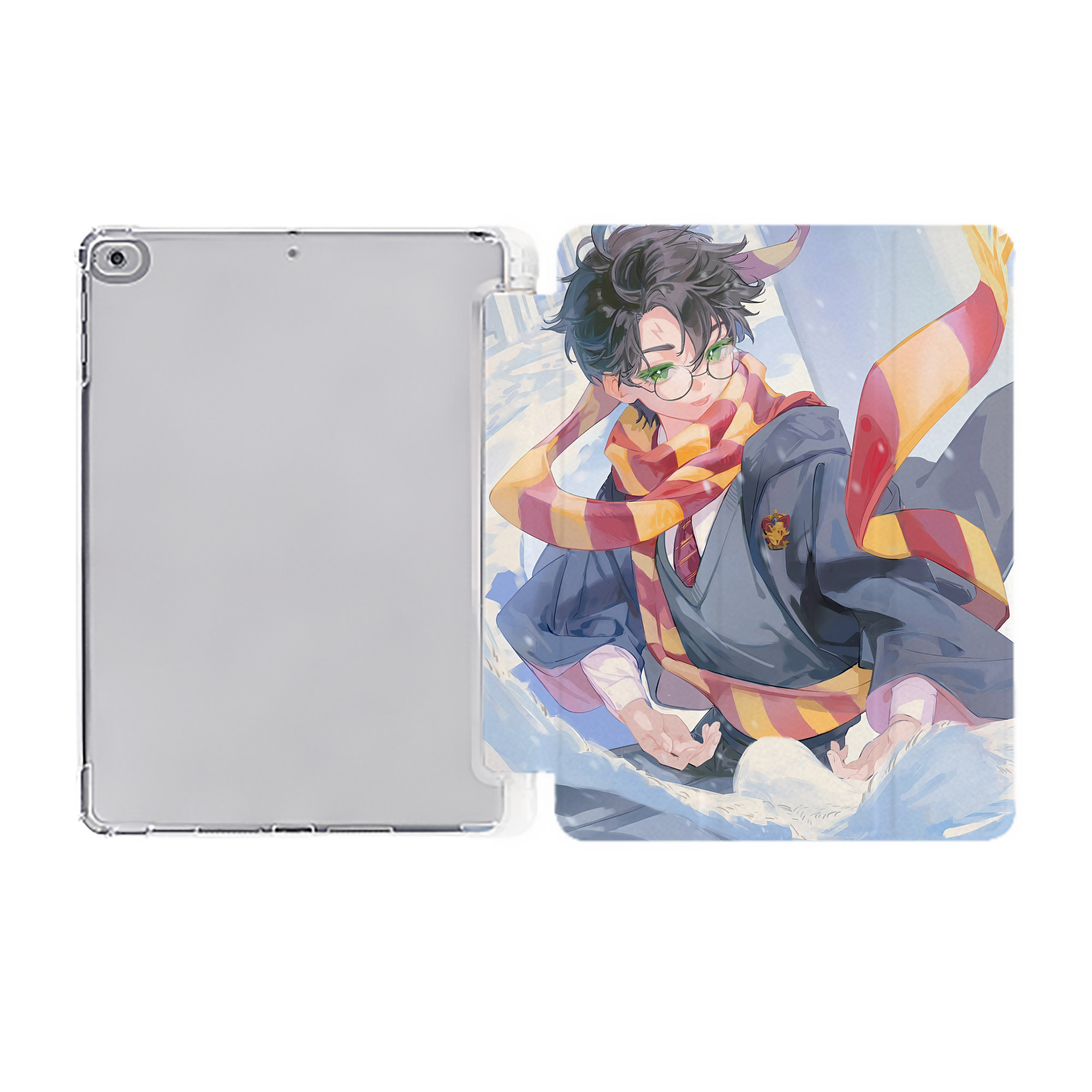 （画像用） Harry Potter ハリー・ポッターシリーズ IPad ケース ペン収納付き 三つ折りスタンド PUレザー×シリコン 対応機種9.5/10.5/10.9インチ